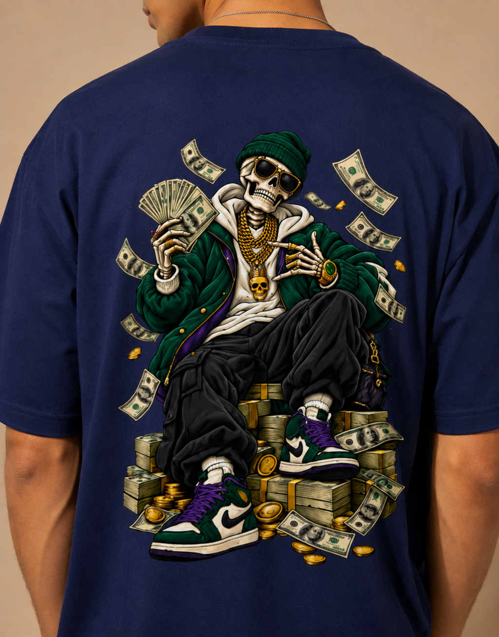 Cash King Skeleton || Unisex Classic Crew T-Shirt
