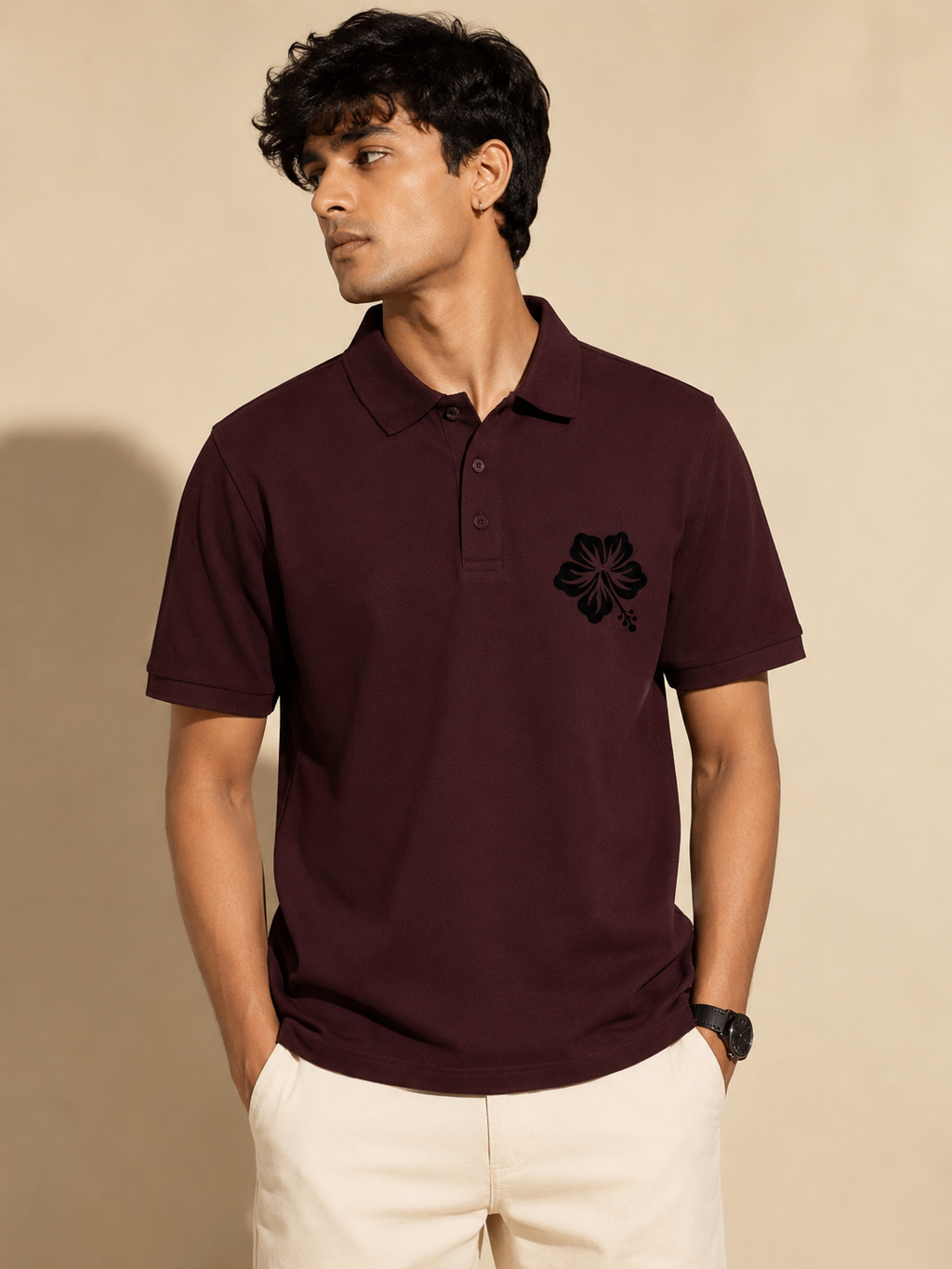 Midnight Bloom Polo T-Shirt