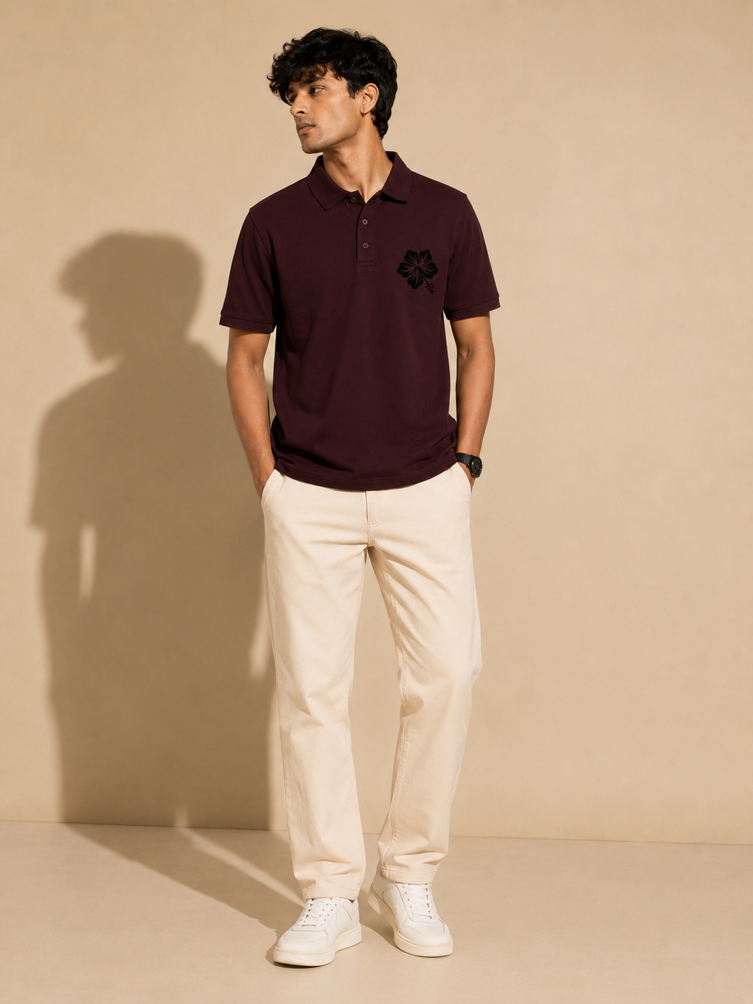 Midnight Bloom Polo T-Shirt