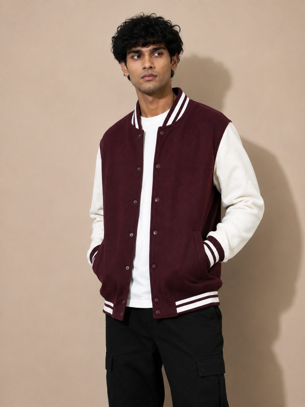 Classic Maroon Varsity Jacket