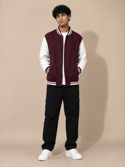 Classic Maroon Varsity Jacket