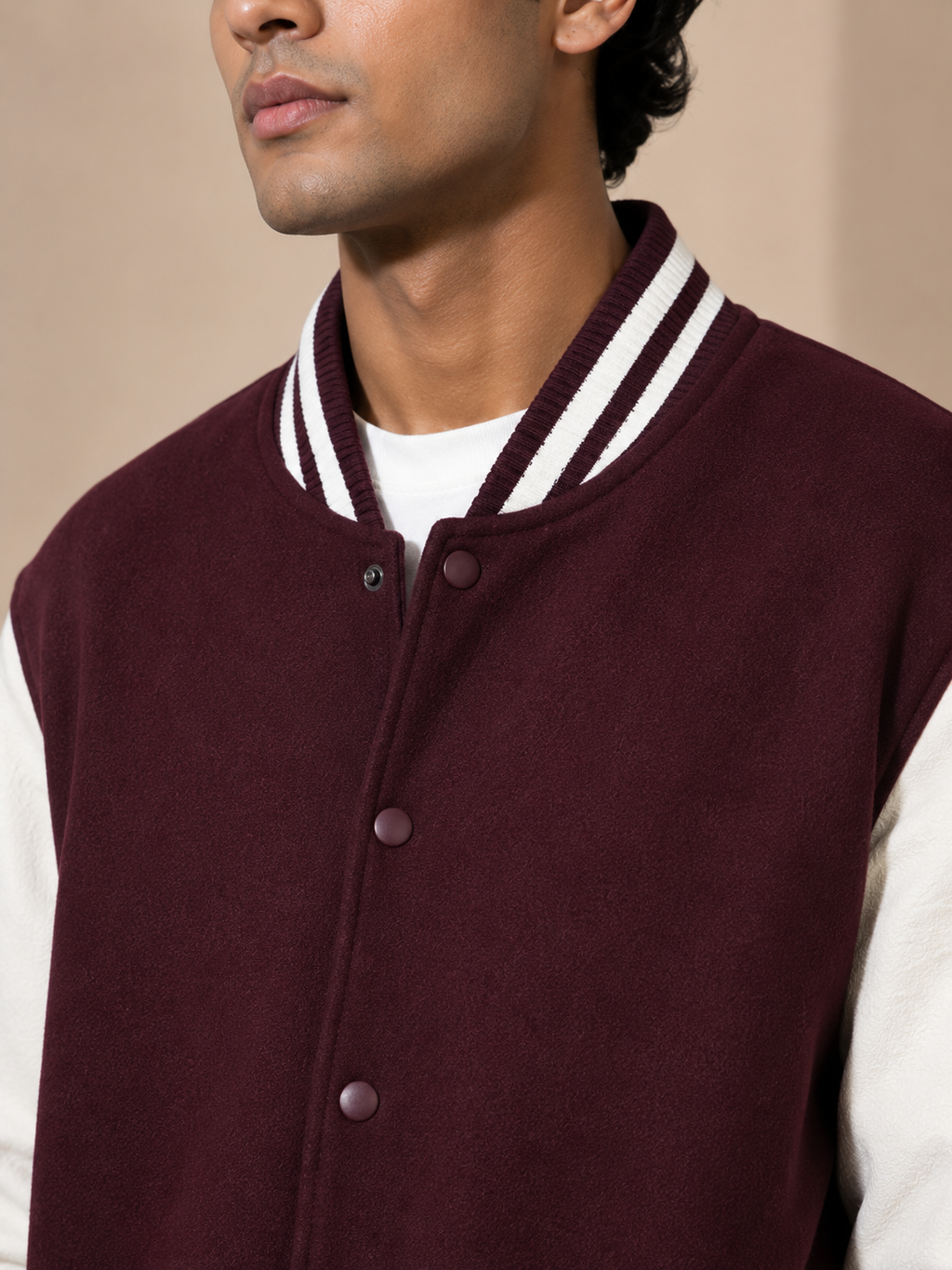 Classic Maroon Varsity Jacket