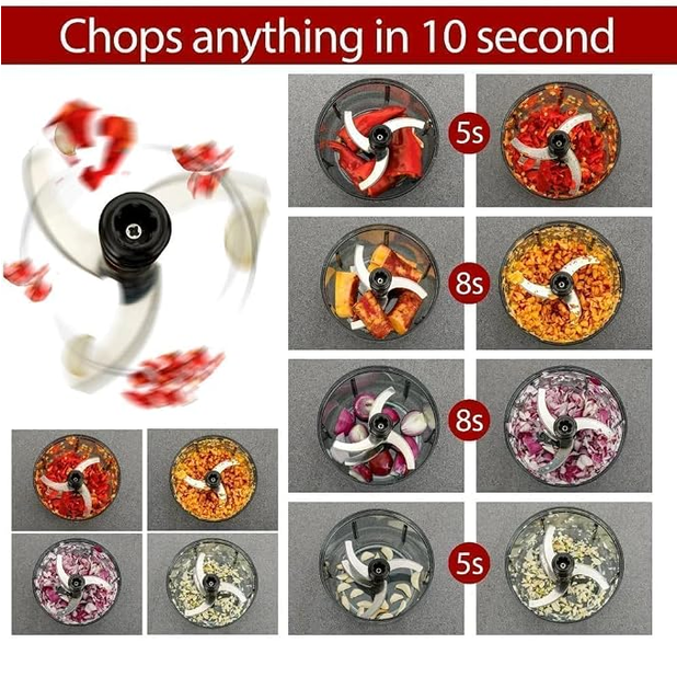 Easy Vegetables Cutter 1000ml (Onion, Tamato, Garlic, Chillies)