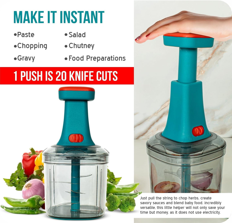 Easy Vegetables Cutter 1000ml (Onion, Tamato, Garlic, Chillies)